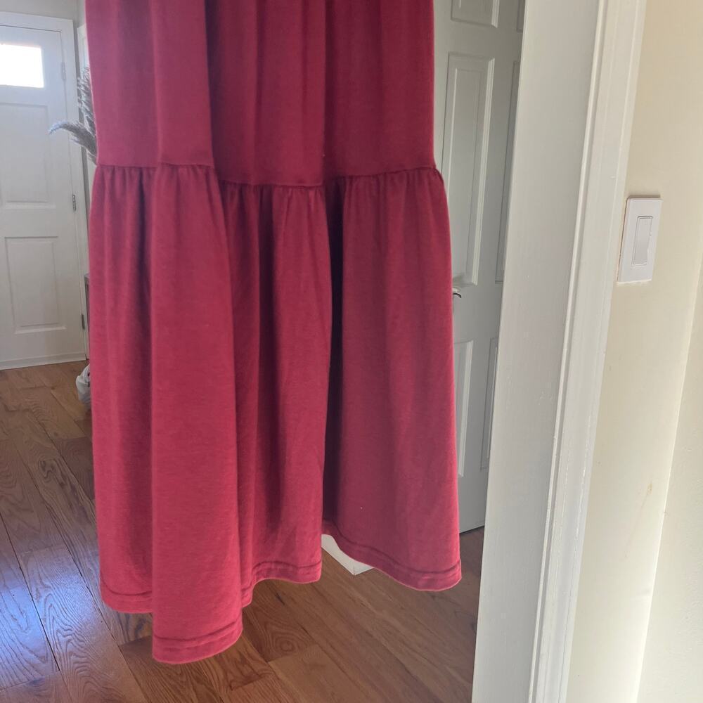 Ginkana Red Maxi Dress, 3 Tier, Large - Picture 3 of 5